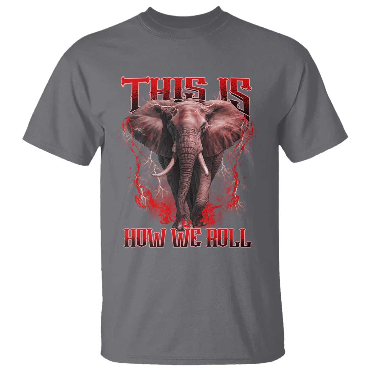 Alabama Fan T Shirt This Is How We Roll Bama Mascot Game Day TS10 Charcoal Print Your Wear