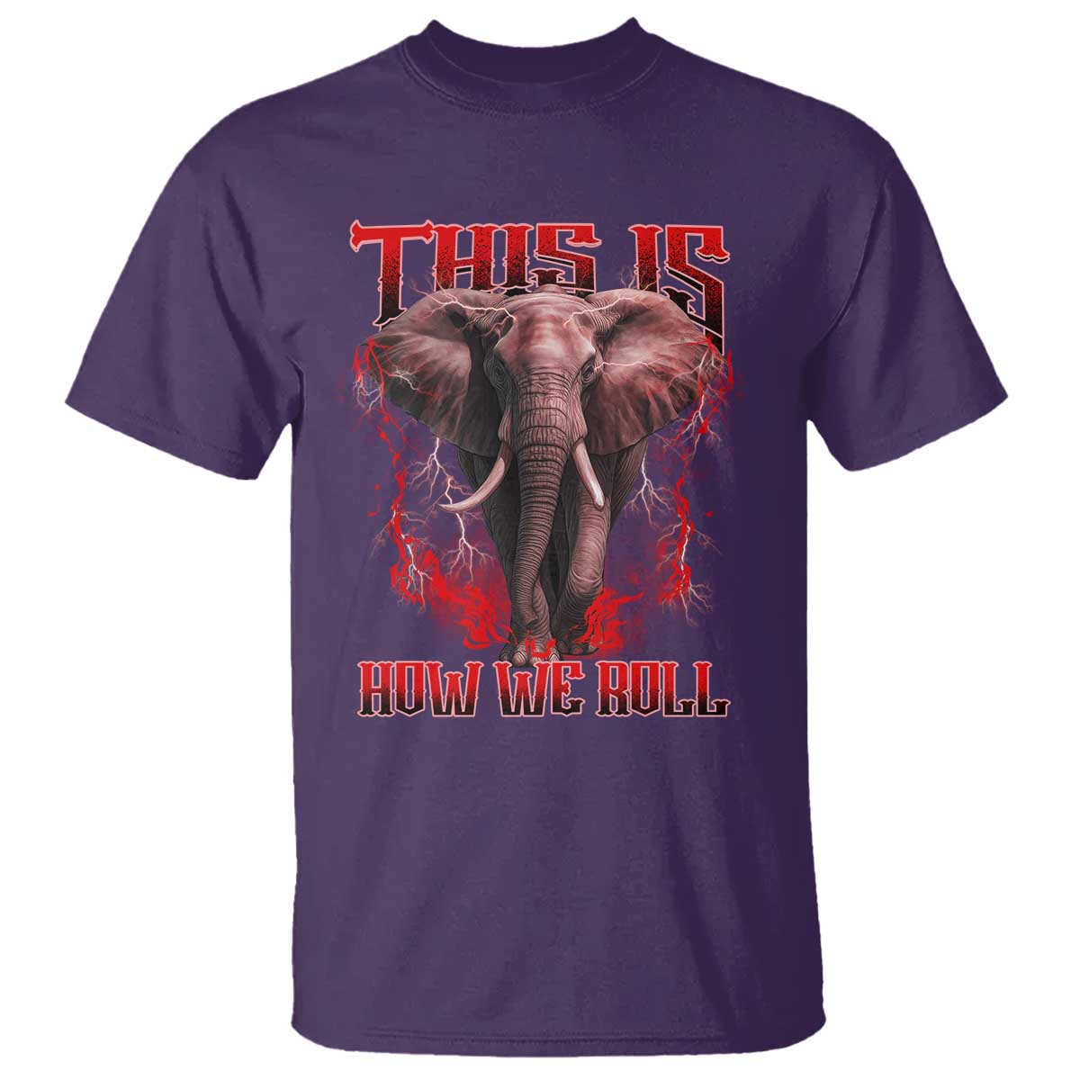 Alabama Fan T Shirt This Is How We Roll Bama Mascot Game Day TS10 Purple Print Your Wear