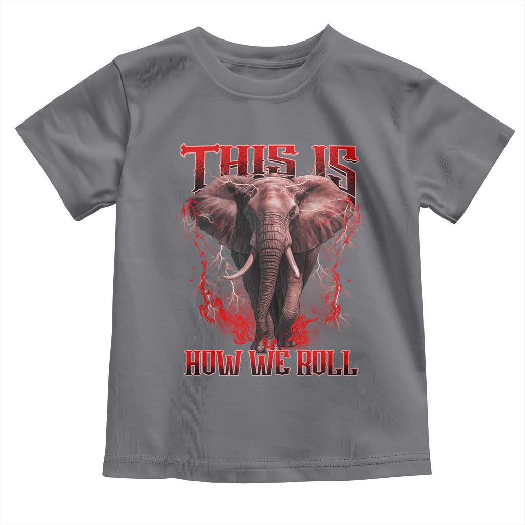 Alabama Fan Toddler T Shirt This Is How We Roll Bama Mascot Game Day TS10 Charcoal Print Your Wear
