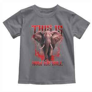 Alabama Fan Toddler T Shirt This Is How We Roll Bama Mascot Game Day TS10 Charcoal Print Your Wear