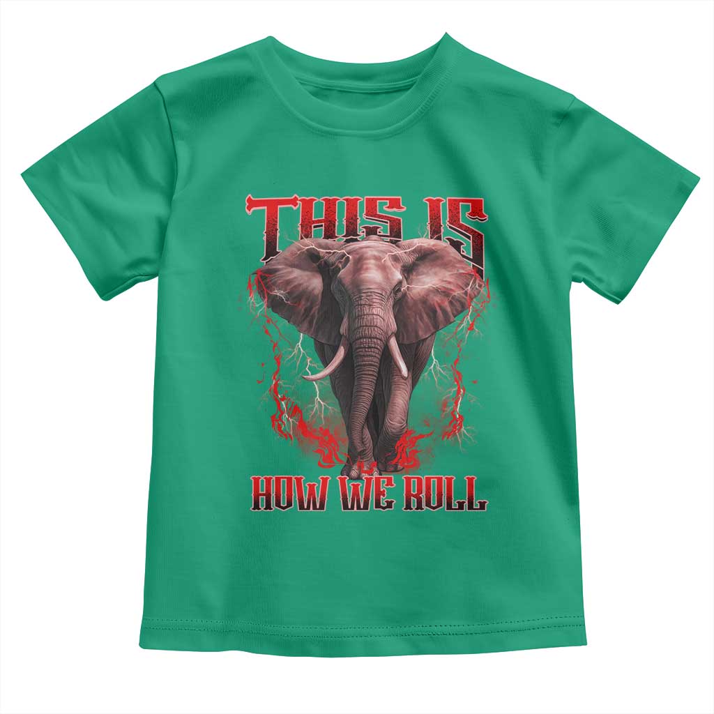 Alabama Fan Toddler T Shirt This Is How We Roll Bama Mascot Game Day TS10 Irish Green Print Your Wear