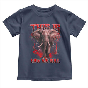 Alabama Fan Toddler T Shirt This Is How We Roll Bama Mascot Game Day TS10 Navy Print Your Wear