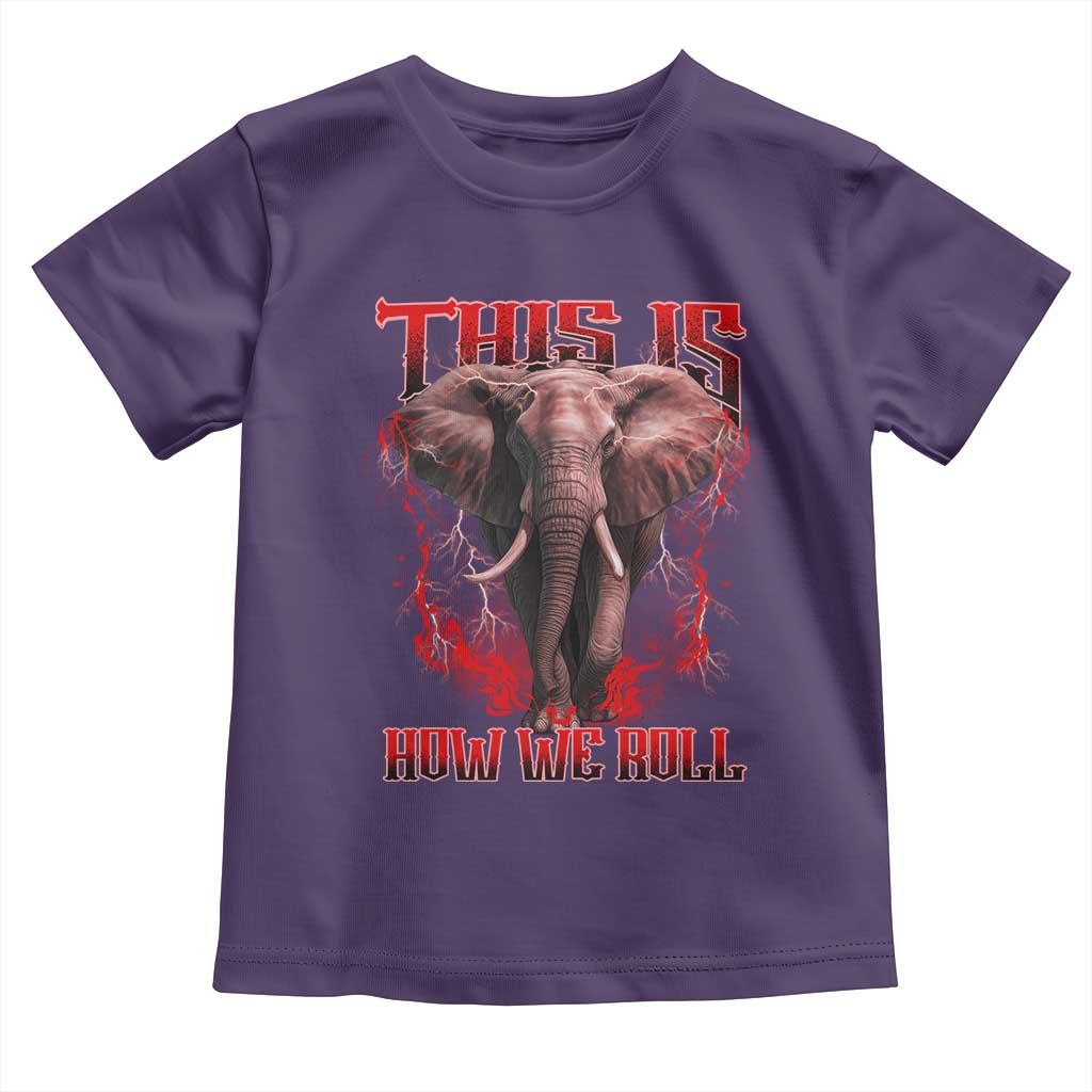 Alabama Fan Toddler T Shirt This Is How We Roll Bama Mascot Game Day TS10 Purple Print Your Wear