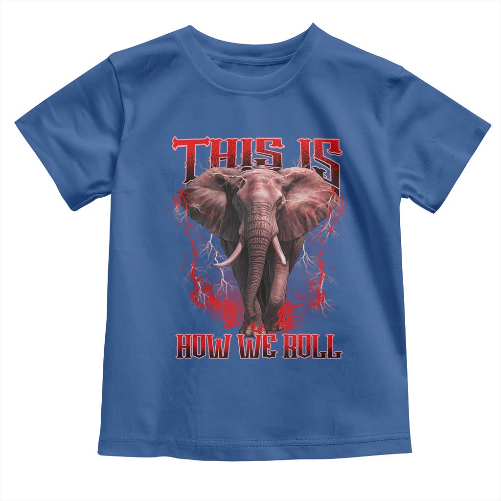 Alabama Fan Toddler T Shirt This Is How We Roll Bama Mascot Game Day TS10 Royal Blue Print Your Wear