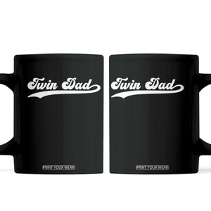 Twin Dad Coffee Mug Vintage Retro Style Fathers Day Presents TS10 Black Print Your Wear