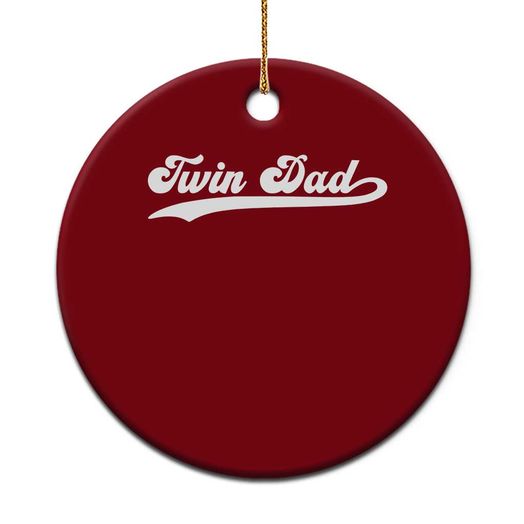 Twin Dad Ceramic Ornament Vintage Retro Style Fathers Day Presents TS10 1pc Red Print Your Wear