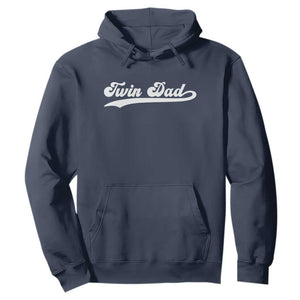 Twin Dad Hoodie Vintage Retro Style Fathers Day Presents TS10 Navy Print Your Wear
