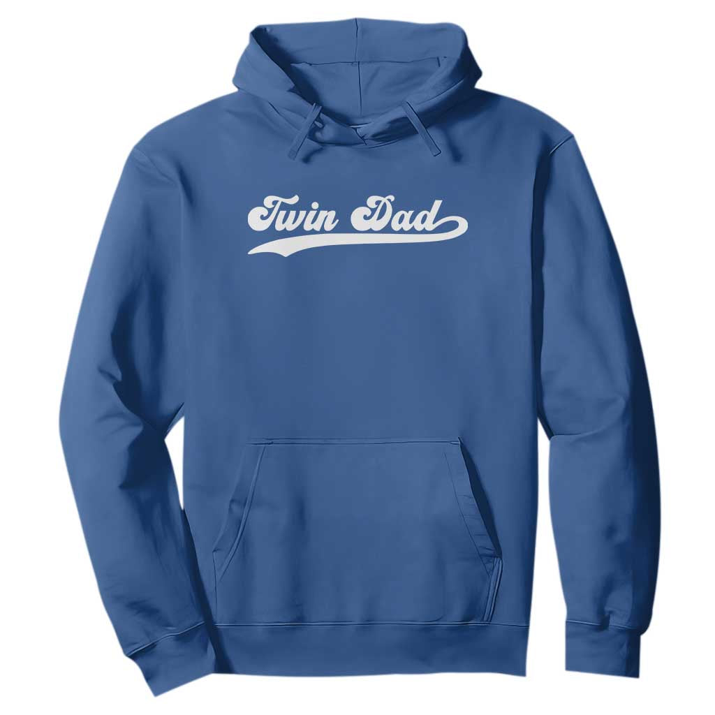 Twin Dad Hoodie Vintage Retro Style Fathers Day Presents TS10 Royal Blue Print Your Wear