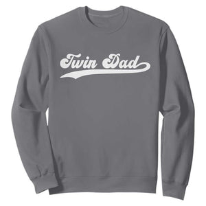Twin Dad Sweatshirt Vintage Retro Style Fathers Day Presents TS10 Charcoal Print Your Wear