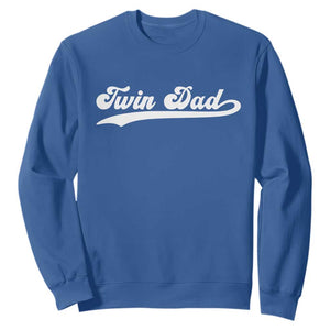 Twin Dad Sweatshirt Vintage Retro Style Fathers Day Presents TS10 Royal Blue Print Your Wear