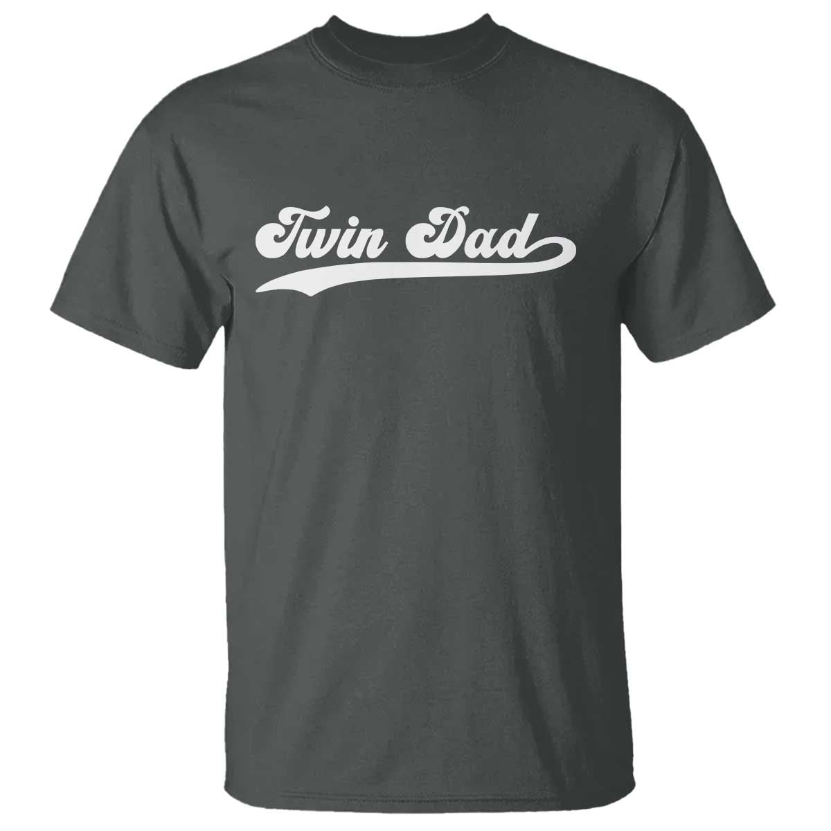 Twin Dad T Shirt Vintage Retro Style Fathers Day Presents TS10 Dark Heather Print Your Wear