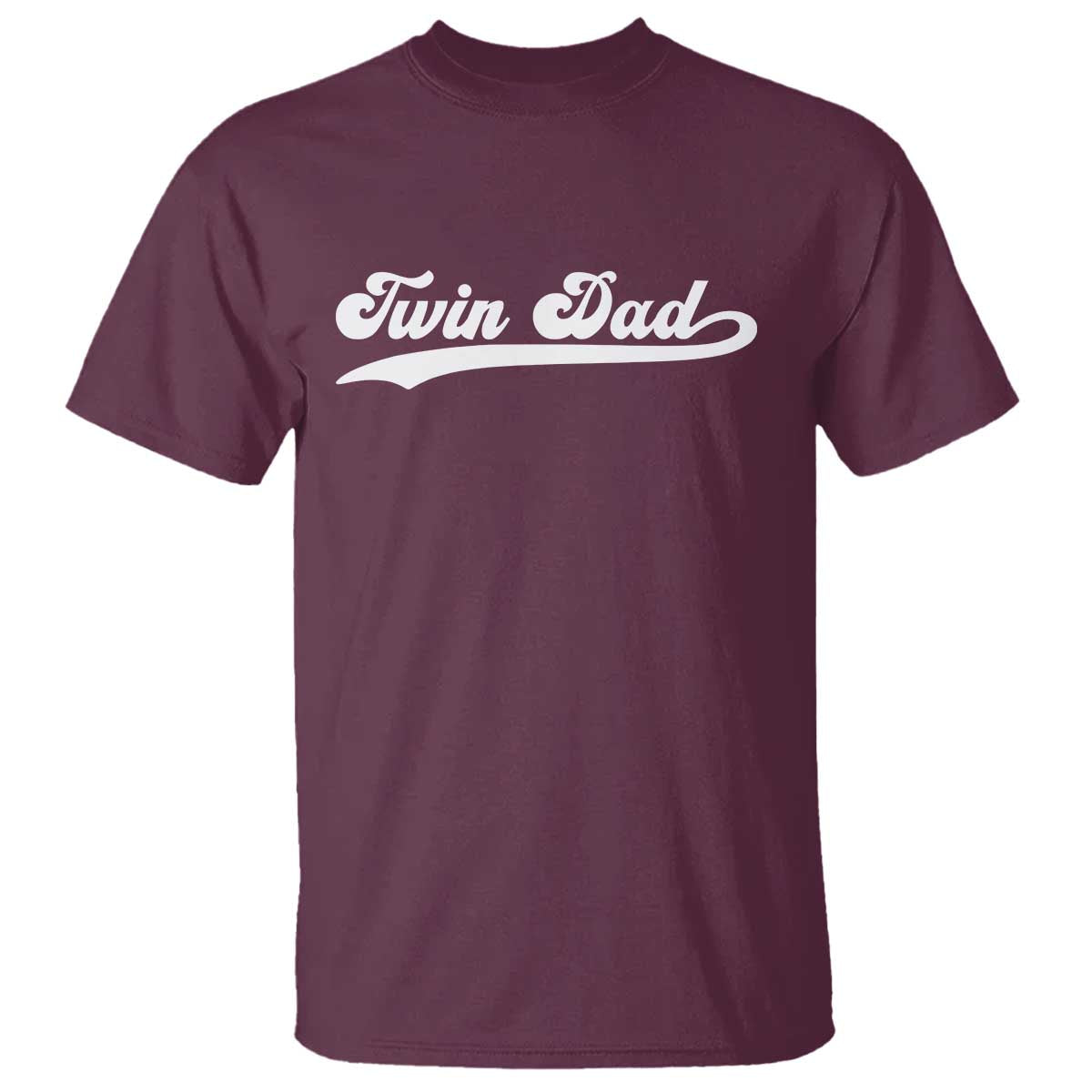 Twin Dad T Shirt Vintage Retro Style Fathers Day Presents TS10 Maroon Print Your Wear