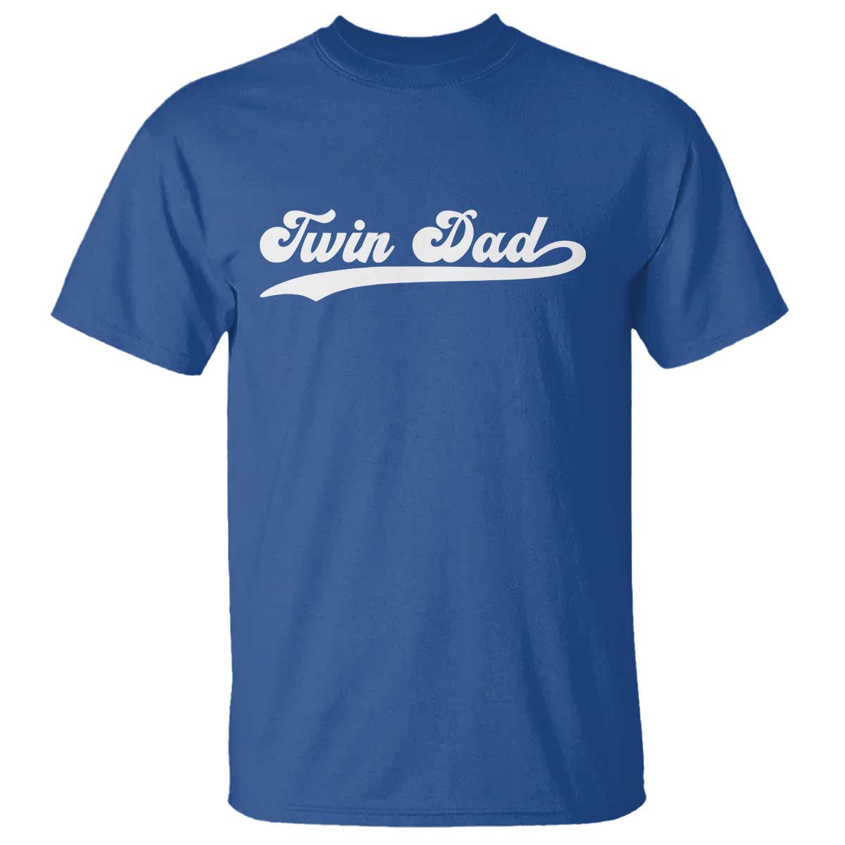 Twin Dad T Shirt Vintage Retro Style Fathers Day Presents TS10 Royal Blue Print Your Wear