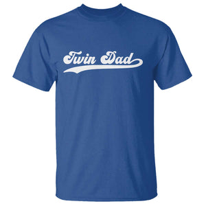Twin Dad T Shirt Vintage Retro Style Fathers Day Presents TS10 Royal Blue Print Your Wear