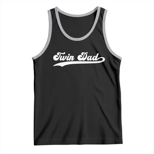 Twin Dad Tank Top Vintage Retro Style Fathers Day Presents TS10 Black Athletic Heather Print Your Wear
