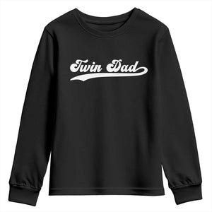 Twin Dad Youth Sweatshirt Vintage Retro Style Fathers Day Presents TS10 Black Print Your Wear