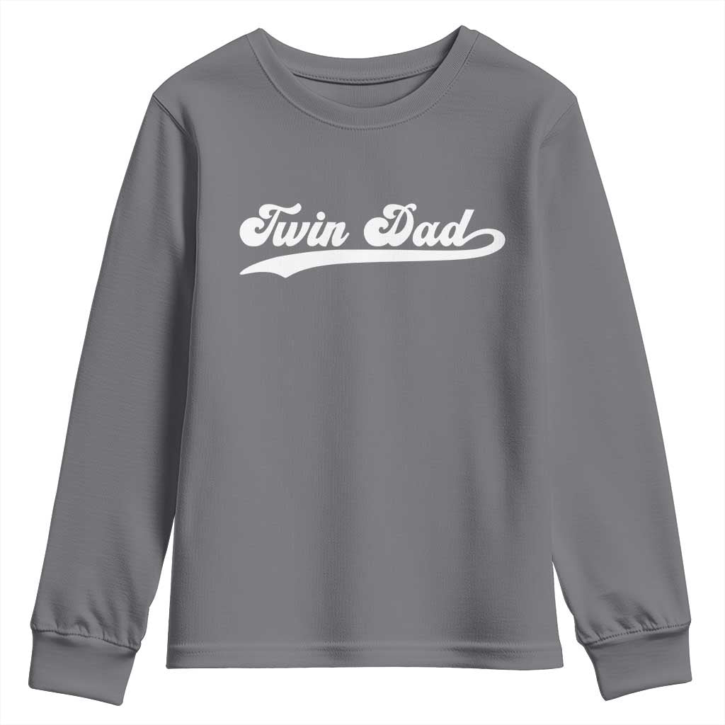 Twin Dad Youth Sweatshirt Vintage Retro Style Fathers Day Presents TS10 Charcoal Print Your Wear