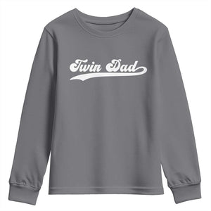 Twin Dad Youth Sweatshirt Vintage Retro Style Fathers Day Presents TS10 Charcoal Print Your Wear