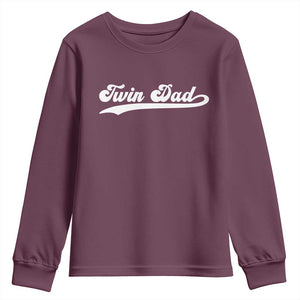 Twin Dad Youth Sweatshirt Vintage Retro Style Fathers Day Presents TS10 Maroon Print Your Wear