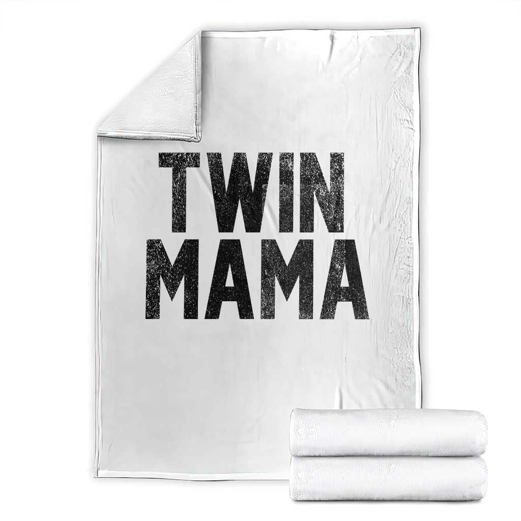 Twin Mama Throw Blanket Pregnancy Announcement New Mom Mothers Day Gift TS10 White Print Your Wear