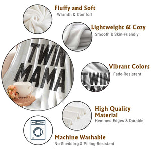 Twin Mama Throw Blanket Pregnancy Announcement New Mom Mothers Day Gift TS10 Print Your Wear