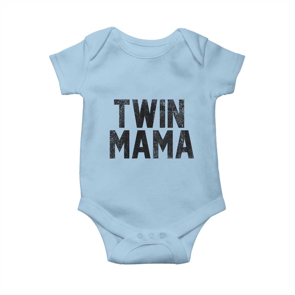 Twin Mama Baby Onesie Pregnancy Announcement New Mom Mothers Day Gift TS10 Light Blue Print Your Wear