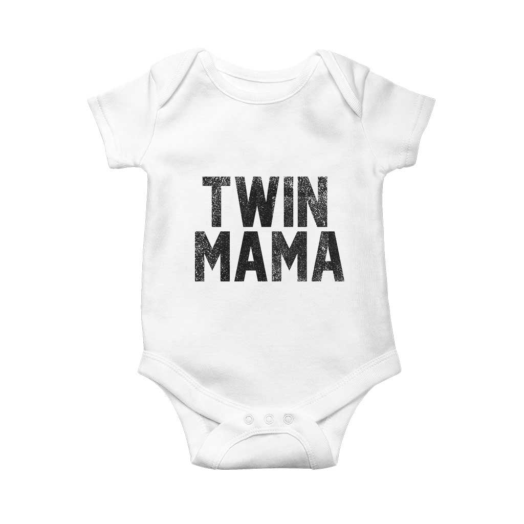 Twin Mama Baby Onesie Pregnancy Announcement New Mom Mothers Day Gift TS10 White Print Your Wear
