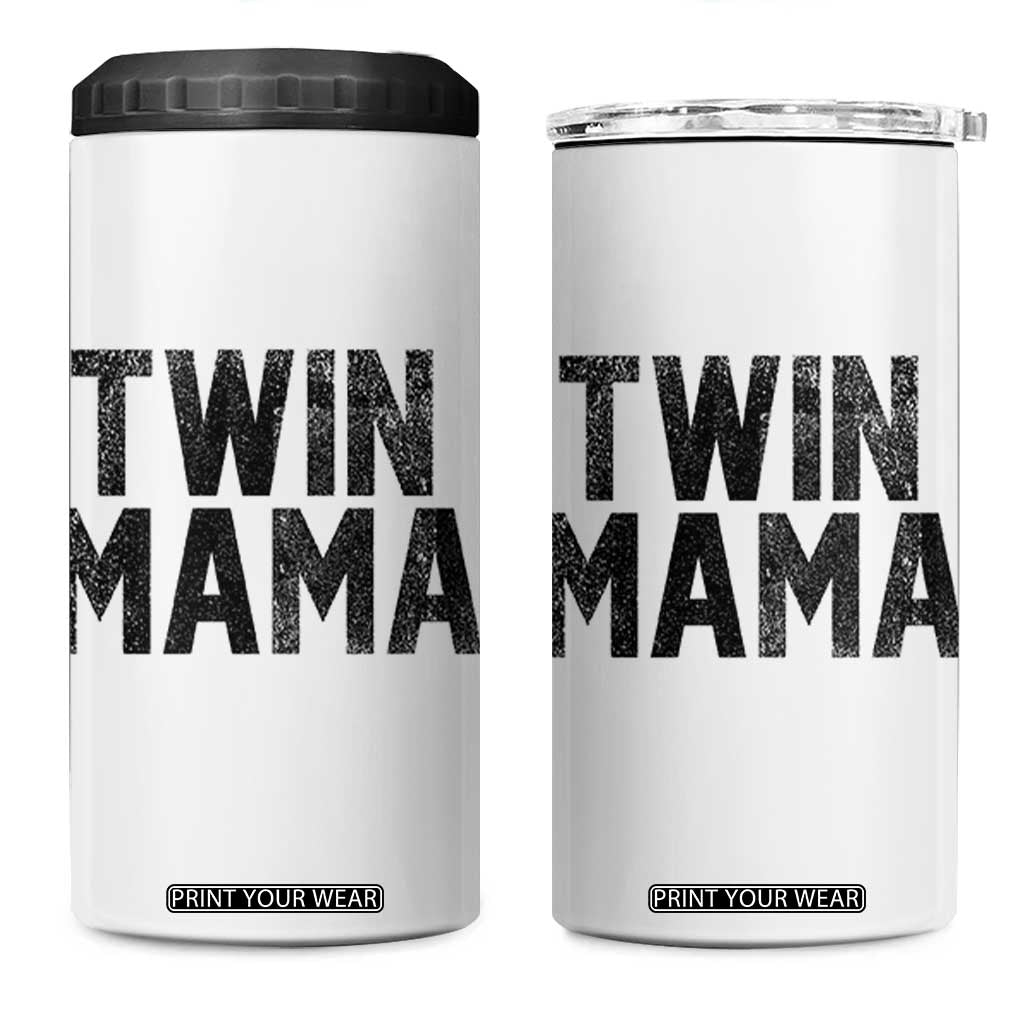 Twin Mama 4 in 1 Can Cooler Tumbler Pregnancy Announcement New Mom Mothers Day Gift TS10 One Size: 16 oz White Print Your Wear