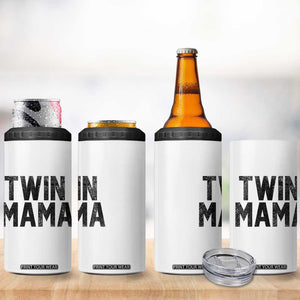 Twin Mama 4 in 1 Can Cooler Tumbler Pregnancy Announcement New Mom Mothers Day Gift TS10 Print Your Wear