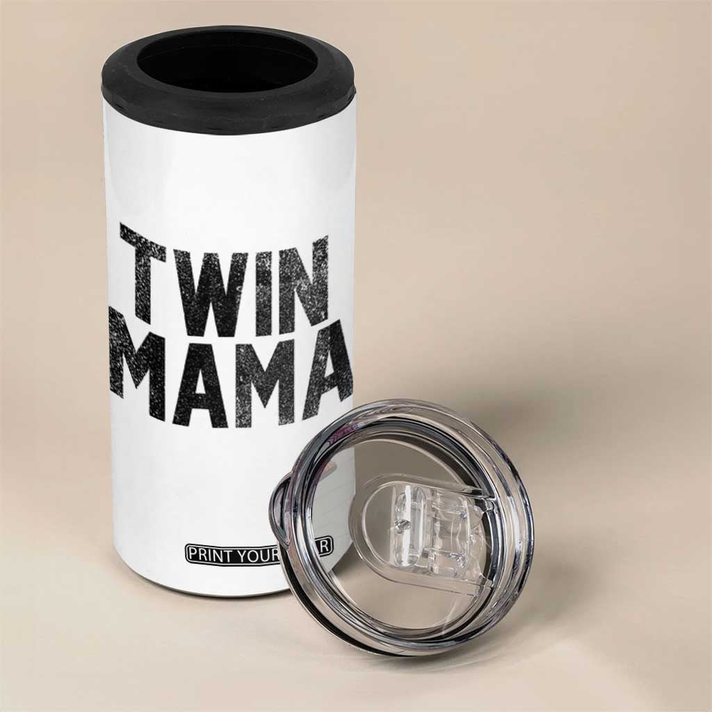 Twin Mama 4 in 1 Can Cooler Tumbler Pregnancy Announcement New Mom Mothers Day Gift TS10 Print Your Wear