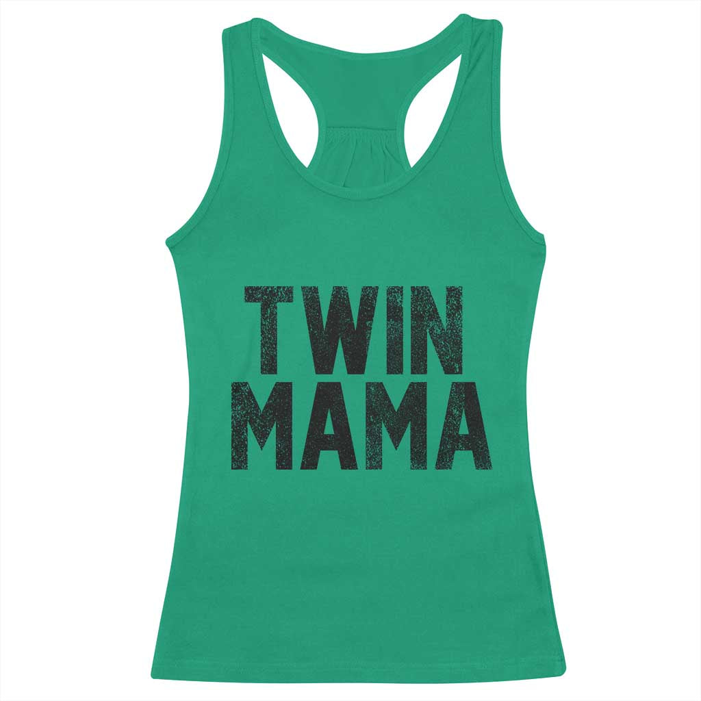 Twin Mama Racerback Tank Top Pregnancy Announcement New Mom Mothers Day Gift TS10 Irish Green Print Your Wear