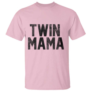 Twin Mama T Shirt Pregnancy Announcement New Mom Mothers Day Gift TS10 Light Pink Print Your Wear