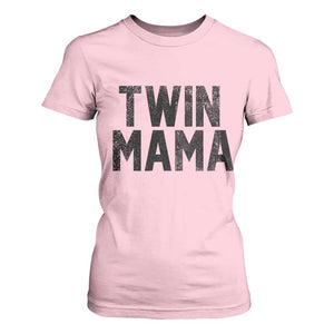Twin Mama T Shirt For Women Pregnancy Announcement New Mom Mothers Day Gift TS10 Light Pink Print Your Wear