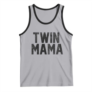 Twin Mama Tank Top Pregnancy Announcement New Mom Mothers Day Gift TS10 Athletic Heather Black Print Your Wear