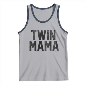 Twin Mama Tank Top Pregnancy Announcement New Mom Mothers Day Gift TS10 Athletic Heather Navy Print Your Wear