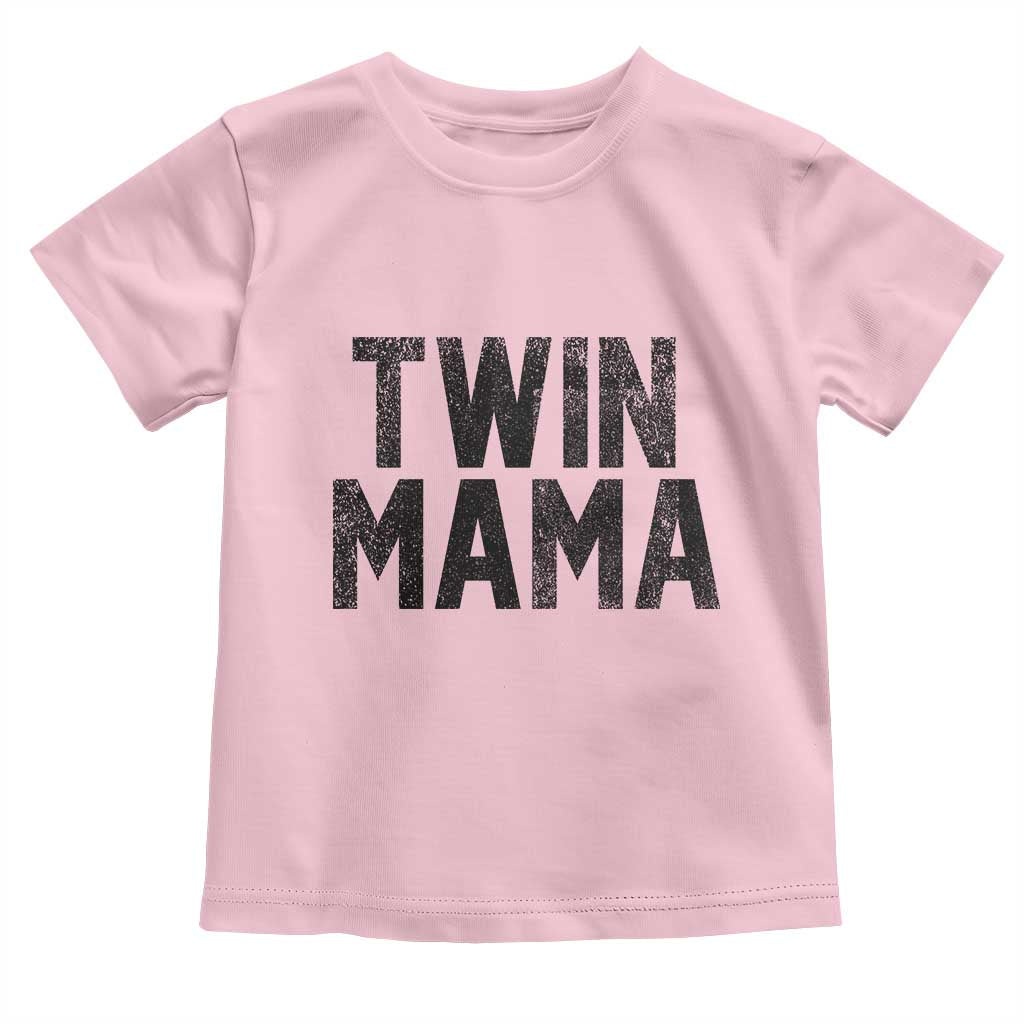 Twin Mama Toddler T Shirt Pregnancy Announcement New Mom Mothers Day Gift TS10 Light Pink Print Your Wear