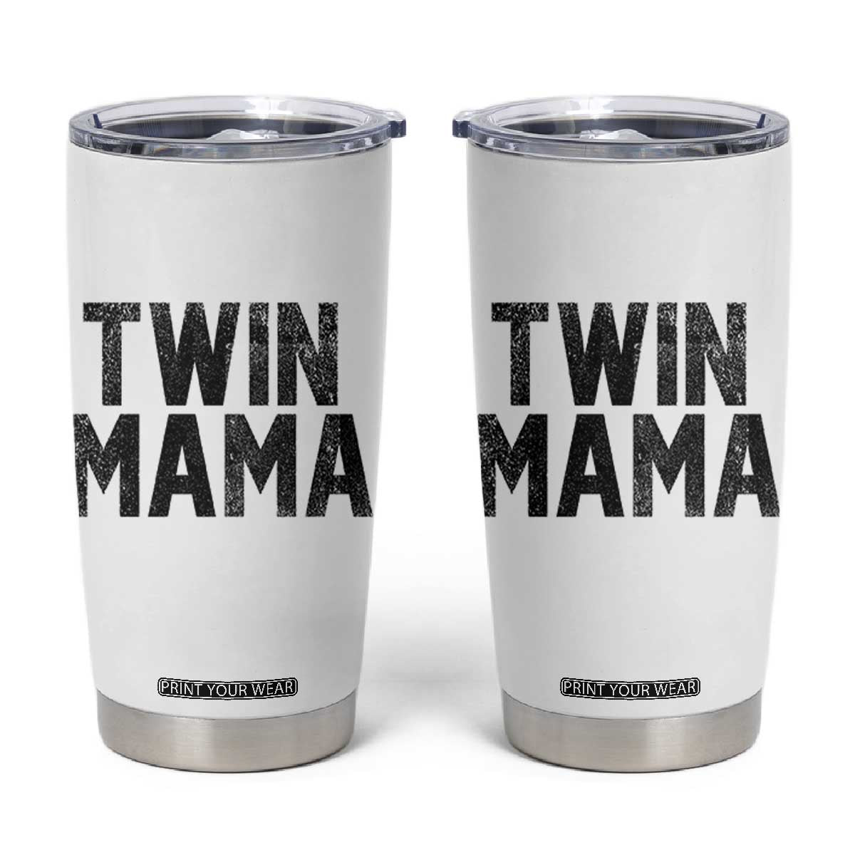Twin Mama Tumbler Cup Pregnancy Announcement New Mom Mothers Day Gift TS10 White Print Your Wear