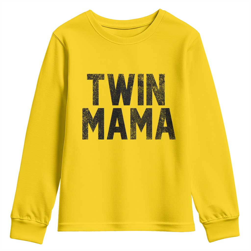 Twin Mama Youth Sweatshirt Pregnancy Announcement New Mom Mothers Day Gift TS10 Daisy Print Your Wear