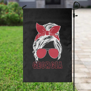 Georgia Lovers Garden Flag Bulldogs Game Day Messy Bun TS10 Print Your Wear