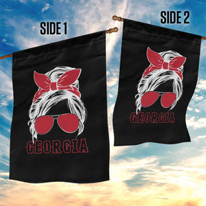 Georgia Lovers Garden Flag Bulldogs Game Day Messy Bun TS10 Print Your Wear
