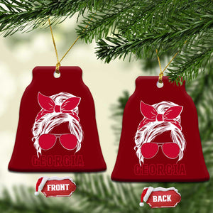 Georgia Lovers Ceramic Ornament Bulldogs Game Day Messy Bun TS10 Print Your Wear