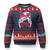 Georgia Lovers Ugly Christmas Sweater Bulldogs Game Day Messy Bun TS10 Navy Red Print Your Wear