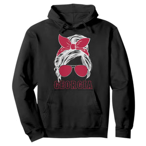Georgia Lovers Hoodie Bulldogs Game Day Messy Bun TS10 Black Print Your Wear