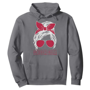 Georgia Lovers Hoodie Bulldogs Game Day Messy Bun TS10 Charcoal Print Your Wear