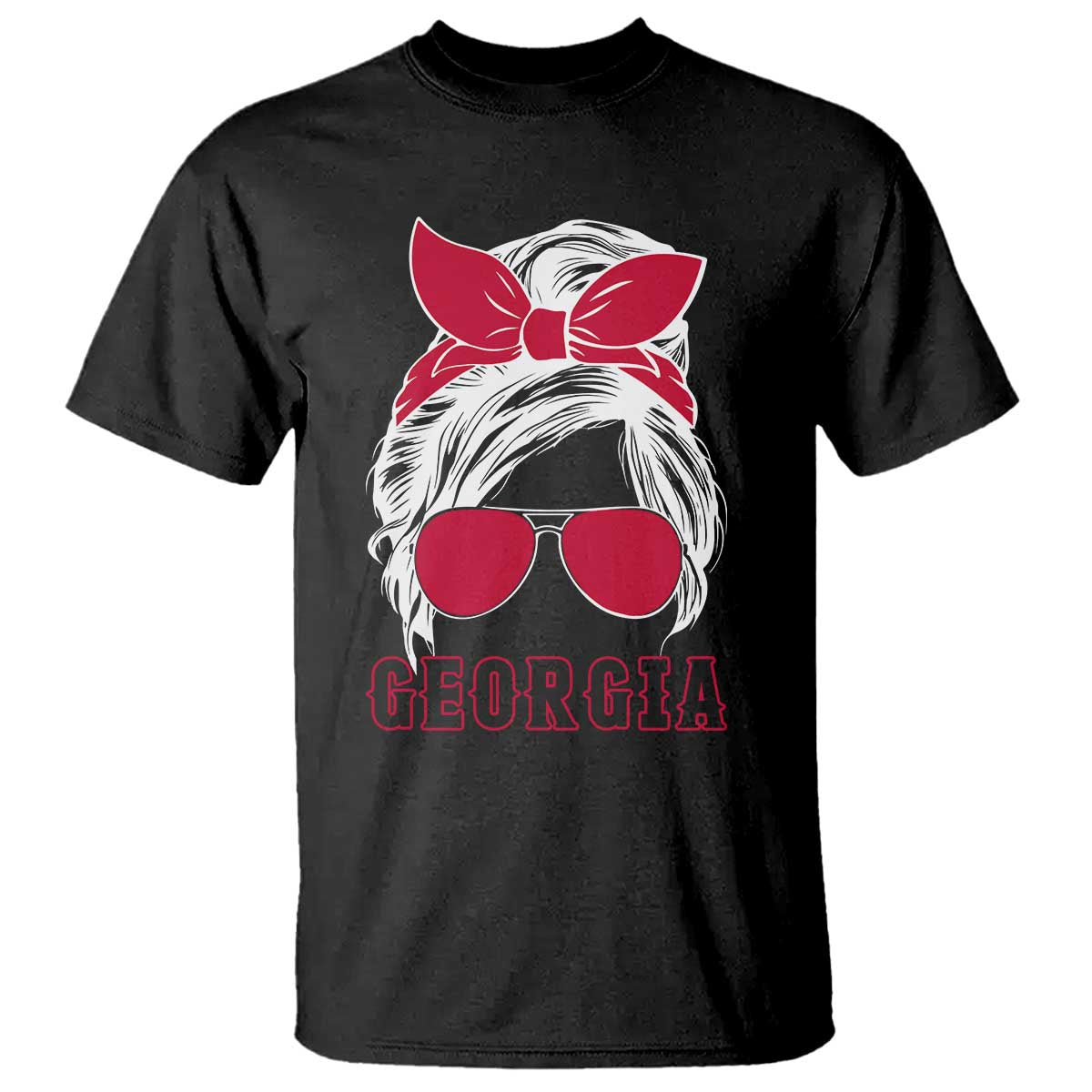Georgia Lovers T Shirt Bulldogs Game Day Messy Bun TS10 Black Print Your Wear
