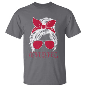 Georgia Lovers T Shirt Bulldogs Game Day Messy Bun TS10 Charcoal Print Your Wear