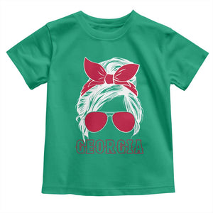 Georgia Lovers Toddler T Shirt Bulldogs Game Day Messy Bun TS10 Irish Green Print Your Wear