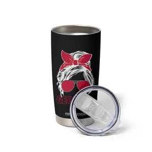 Georgia Lovers Tumbler Cup Bulldogs Game Day Messy Bun TS10 Print Your Wear