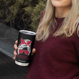 Georgia Lovers Tumbler Cup Bulldogs Game Day Messy Bun TS10 Print Your Wear