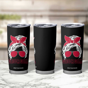Georgia Lovers Tumbler Cup Bulldogs Game Day Messy Bun TS10 Print Your Wear
